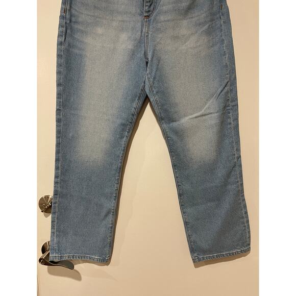 Loft The Straight Crop High Rise Jeans Size 12 NWT Regular Fit 27.5" Inseam - Picture 6 of 13